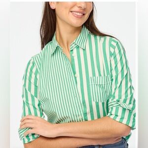 J.Crew NWT striped poplin shirt